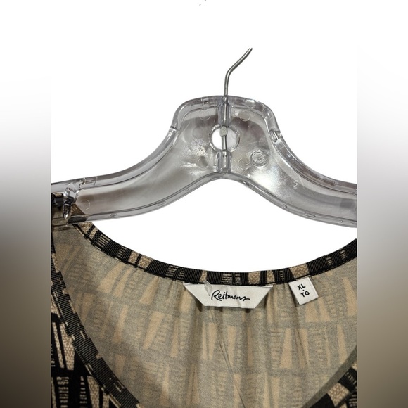 NWOT, Reitmans, Soft Patterned Knee-Length Dress, XL, Black & Beige - Picture 4 of 9
